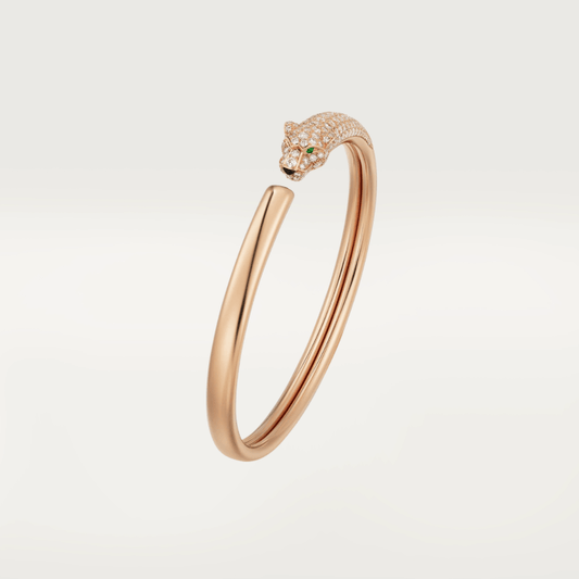 [Echo ]PANTHERE ROSE GOLD DIAMOND OPEN BRACELET