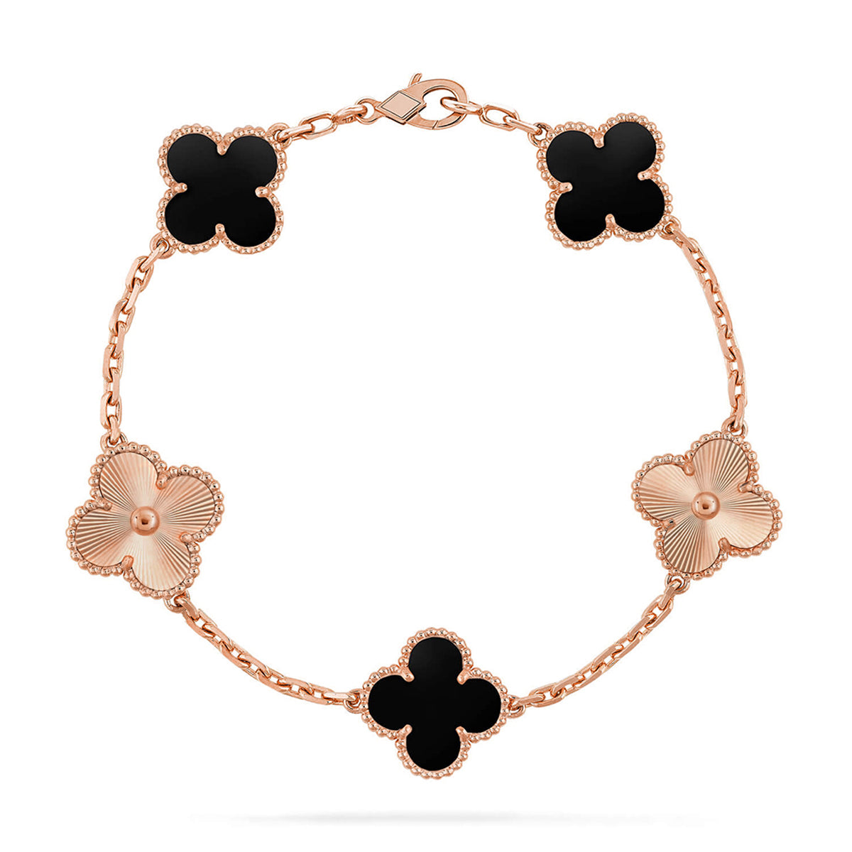 [ECHO ] CLOVER 5 MOTIF ONYXS BRACELET COLLECTION
