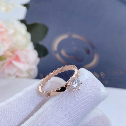 [Echo ]BEE LOVE RING PINK GOLD 1 DIAMOND