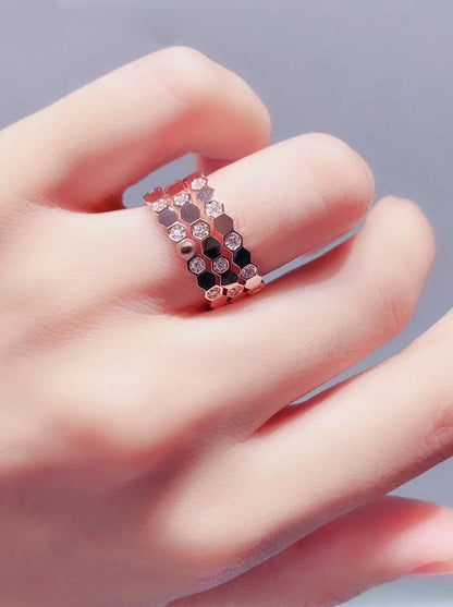[Echo ]BEE LOVE RING PINK GOLD DIAMOND