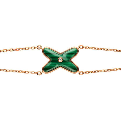 [Echo ]JEUX BRACELET MALACHITE PINK GOLD 1 DIAMOND
