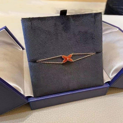 [Echo ]JEUX BRACELET CARNELIAN PINK GOLD 1 DIAMOND