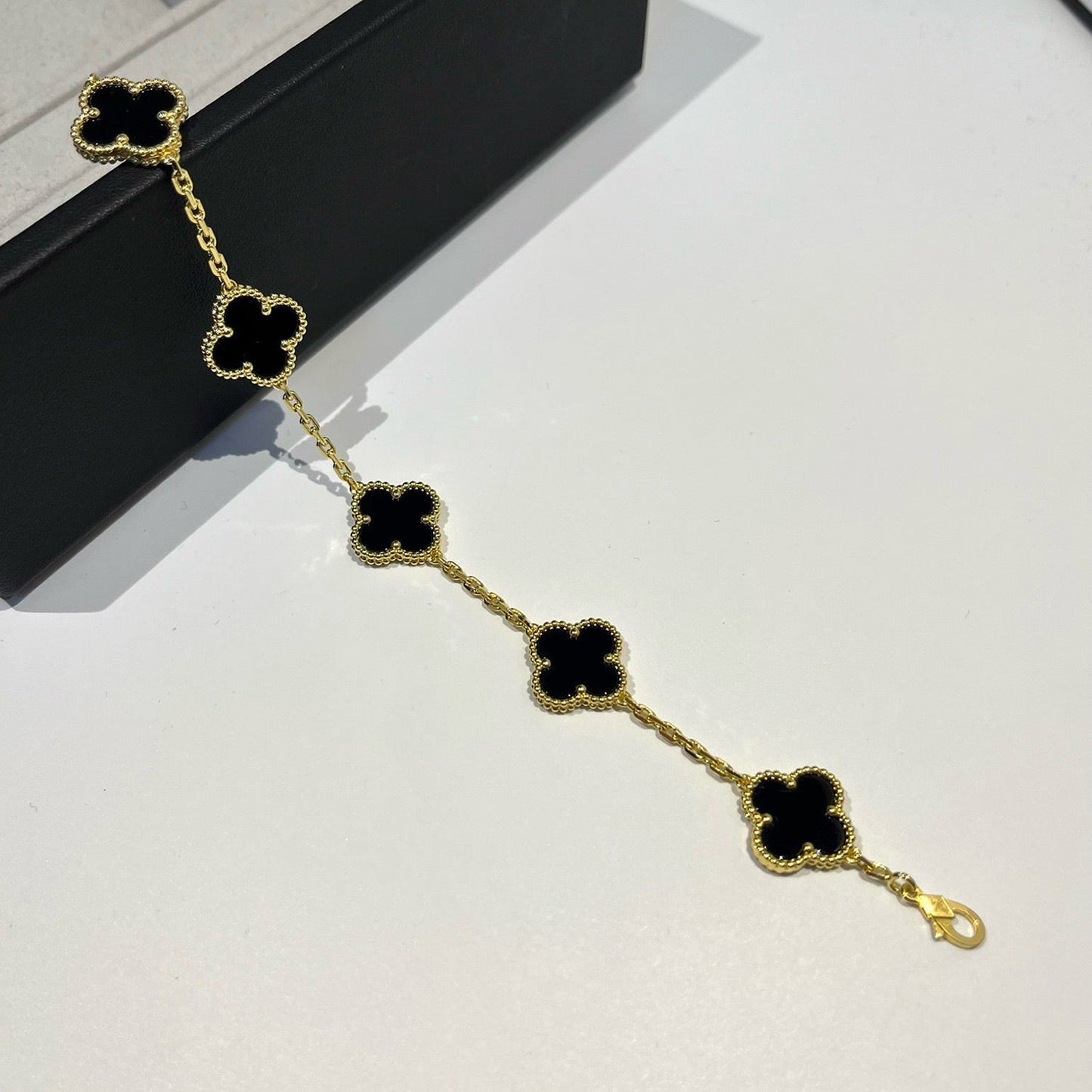 [Echo]CLOVER  5 MOTIFS BLACK ONYX BRACELET