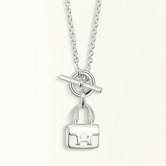 [Echo ]POP H PEDANT SILVER NECKLACE