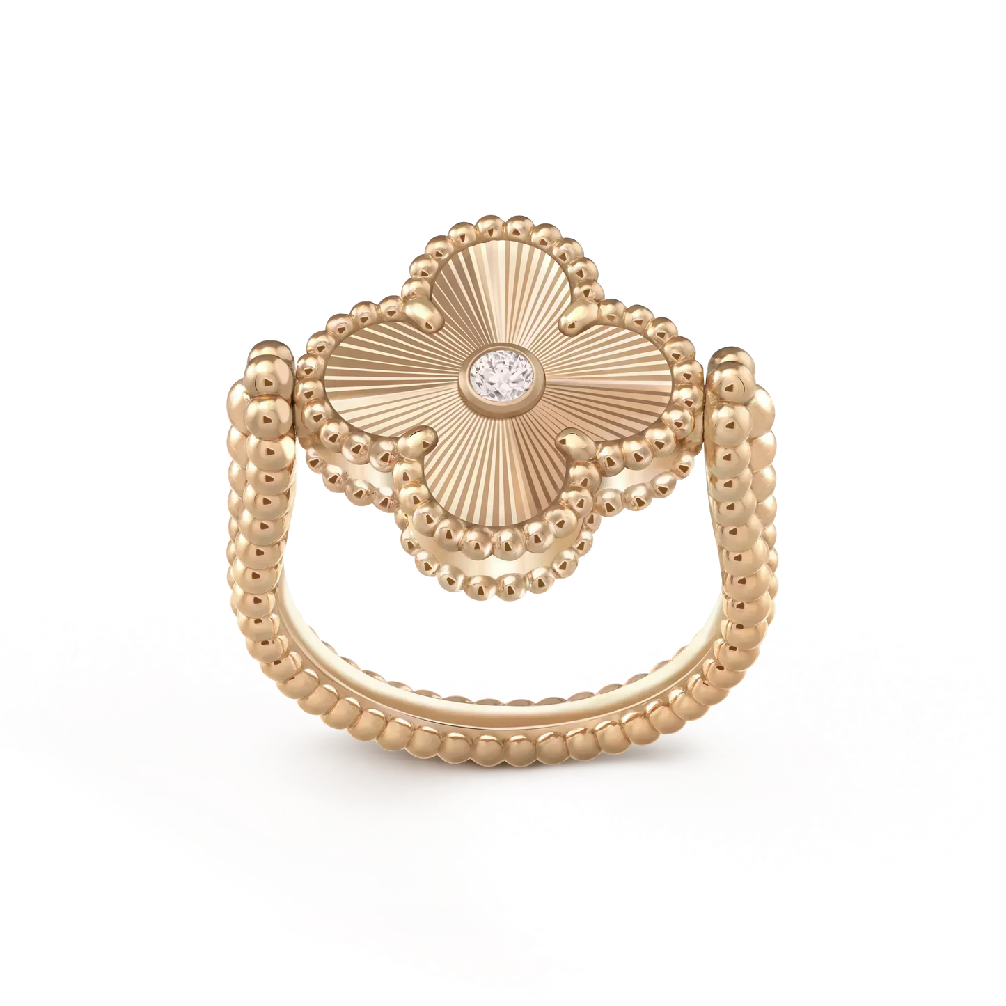 [Echo ]CLOVER RIVERSIBLE ROSE GOLD RING