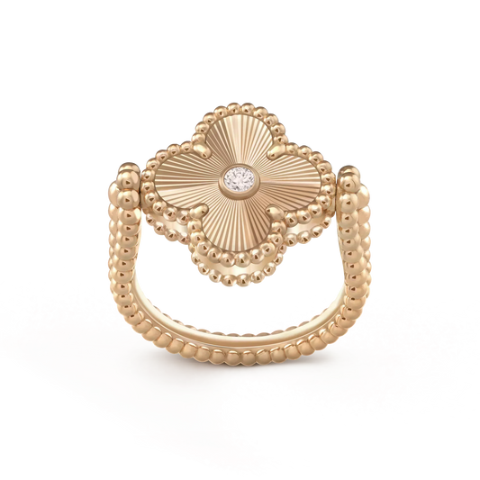 [Echo ]CLOVER RIVERSIBLE ROSE GOLD RING