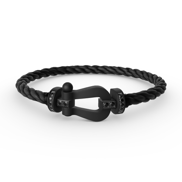 [Echo ]FORCE LARGE SERIES HORSESHOE BLACK SAMURAI BRACELET
