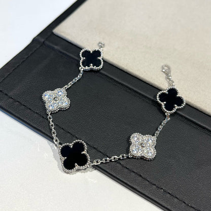 [ECHO ] CLOVER 5 MOTIF ONYXS BRACELET COLLECTION