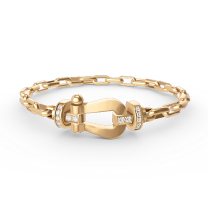 [Echo ]FORCE LARGE HORSESHOE CLASP  METAL BRACELET