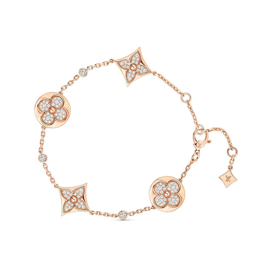 [Echo ]STAR AND SUN 4 MOTIFS GOLD DIAMONDS BRACELET