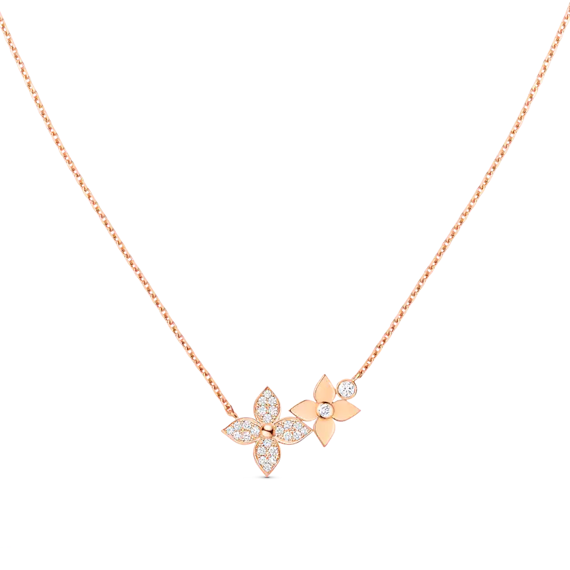 [Echo ]STAR BLOSSOM NECKLACE PINK GOLD DIAMONDS