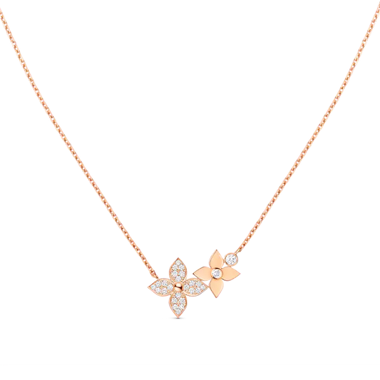 [Echo ]STAR BLOSSOM NECKLACE PINK GOLD DIAMONDS