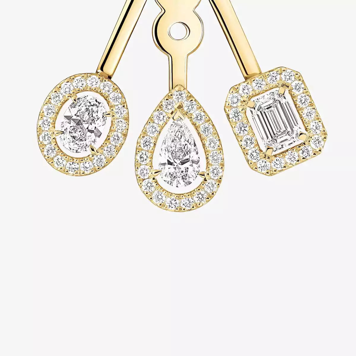 [ECHO] My Twin Trio  Diamond Earrings