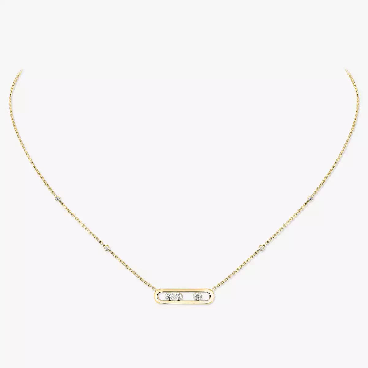 [ECHO] Baby Move Gold Diamond Necklace