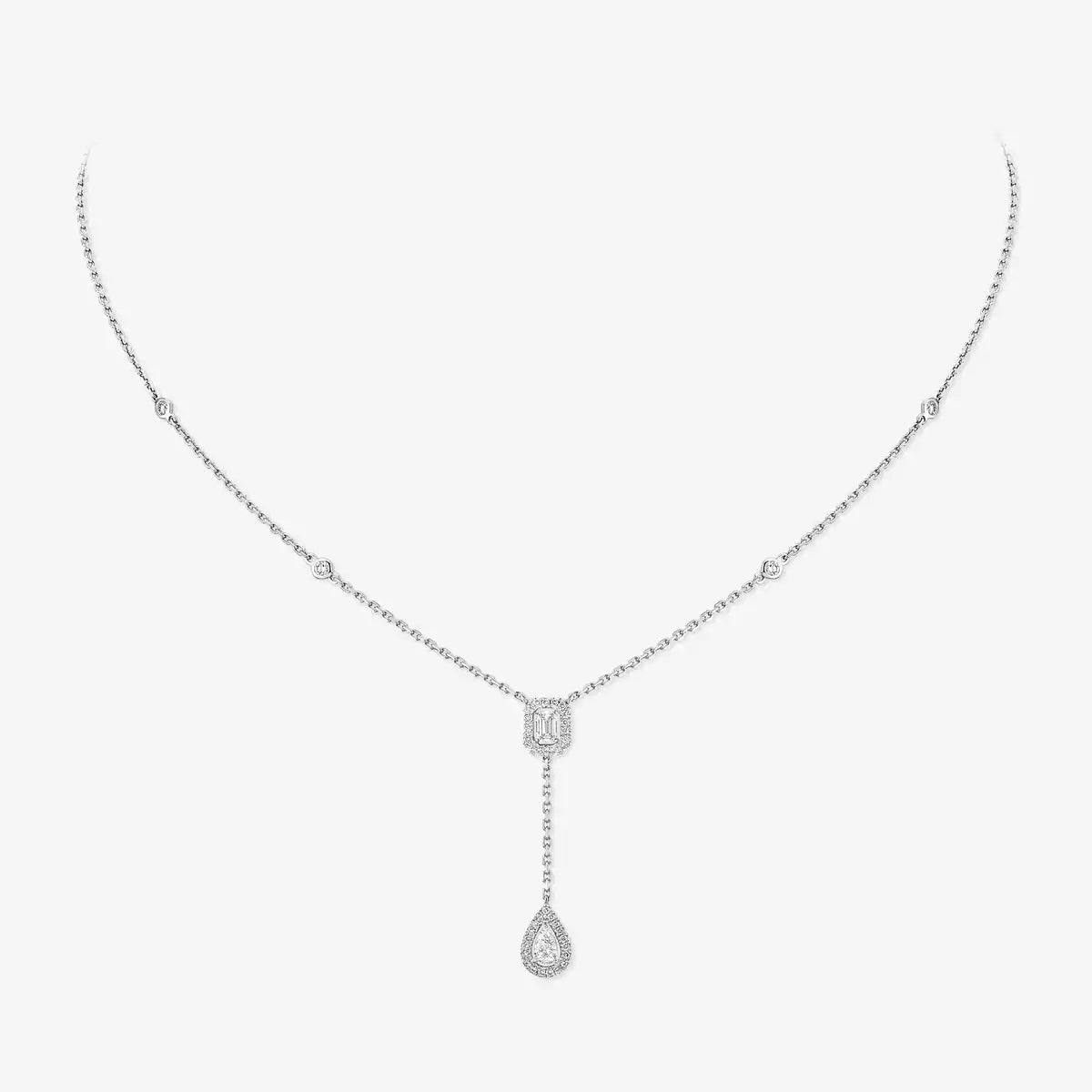 [ECHO]Gold Diamond Tie Necklace
