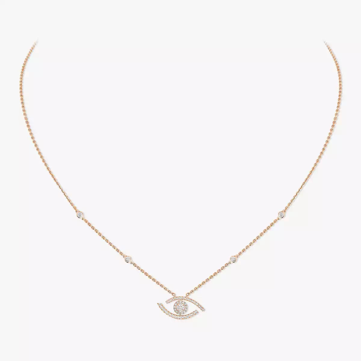 [ECHO]Pave_ Diamond Necklace Lucky Eye