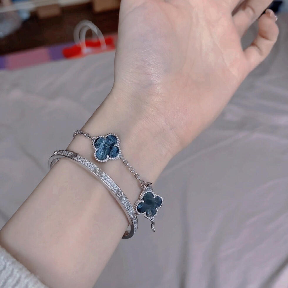 [Echo]CLOVER 5 MOTIF PIETERSITE SILVER BRACELET