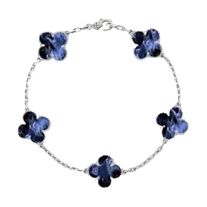 [Echo]CLOVER 5 MOTIF PIETERSITE SILVER BRACELET