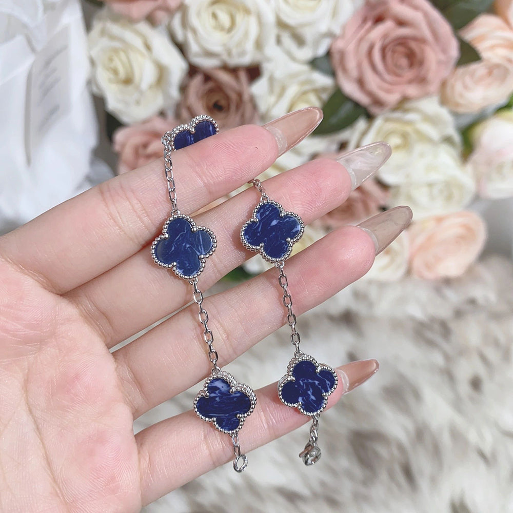 [Echo]CLOVER 5 MOTIF PIETERSITE SILVER BRACELET