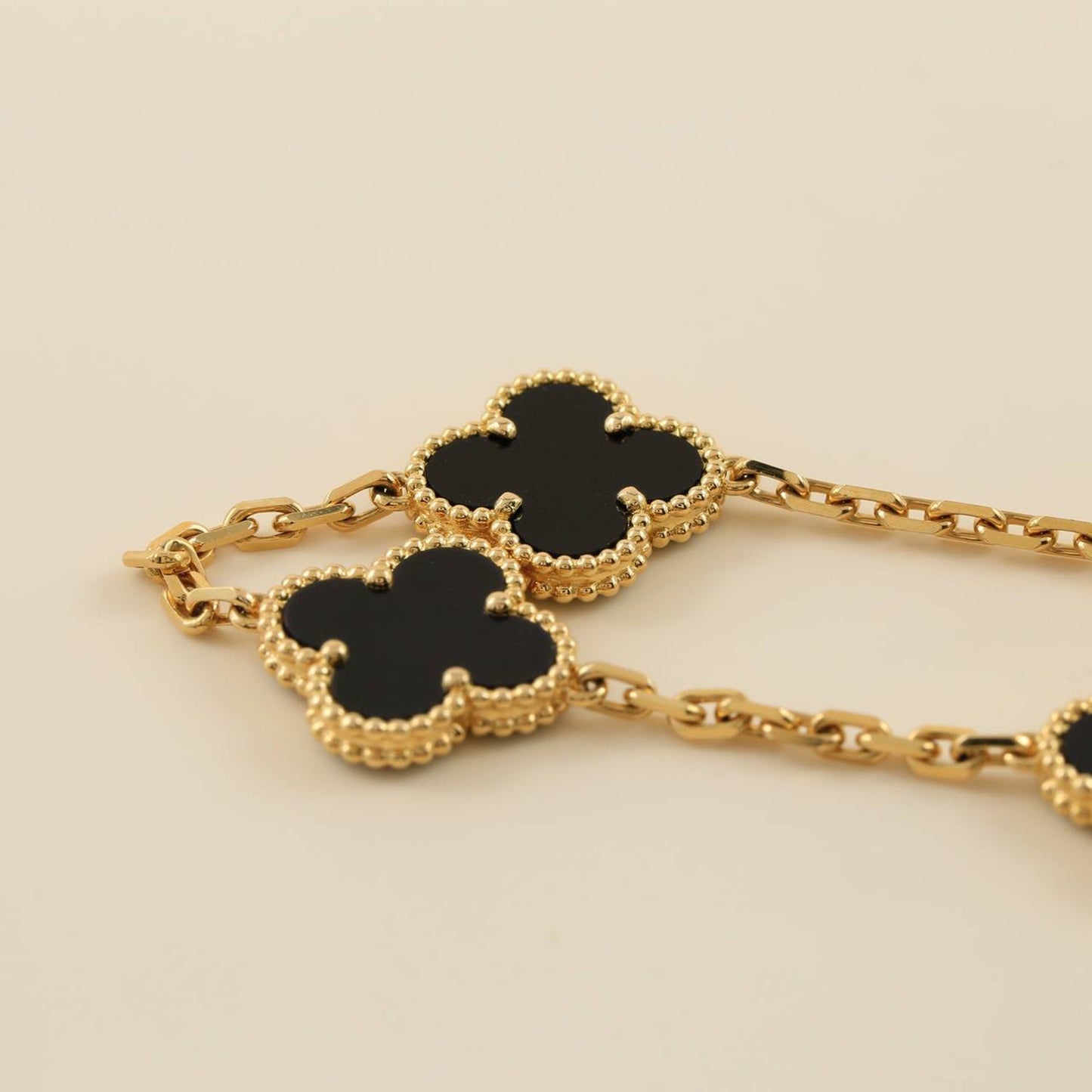 [Echo]CLOVER  5 MOTIFS BLACK ONYX BRACELET