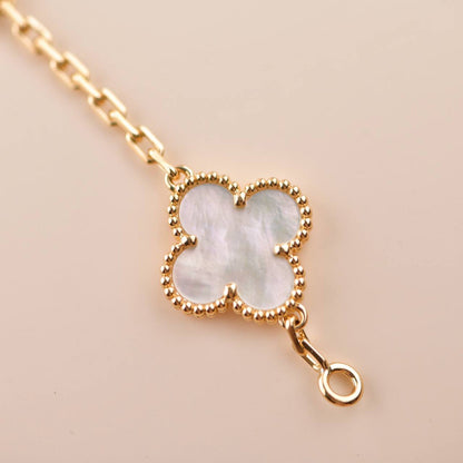 [Echo]CLOVER  5 MOTIF WHITE MOP BRACELET
