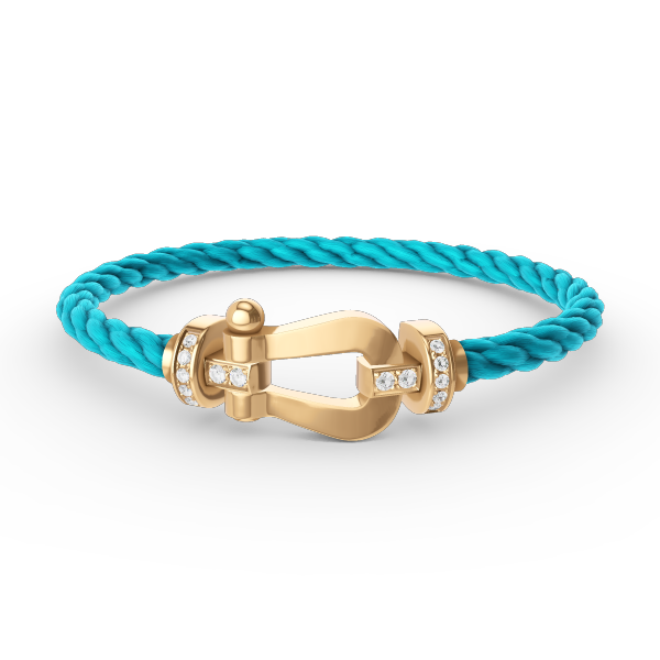 [Echo ]FORCE LARGE HORSESHOE HALF DIAMOND BRACELET GOLD