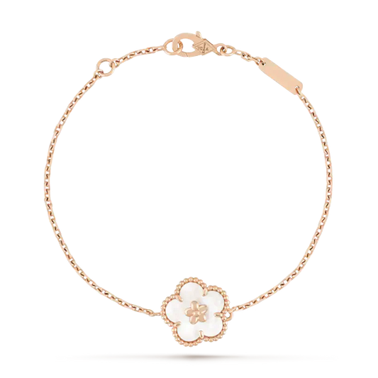[Echo ]LUCKY WHITE MOP PLUM BLOSSOM  BRACELET