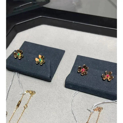 [Echo ]FRIVOLE  FLOWER PINK EARRINGS