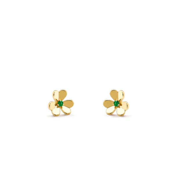 [Echo ]FRIVOLE  FLOWER MALACHITE EARRINGS