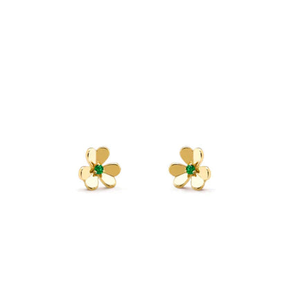 [Echo ]FRIVOLE  FLOWER MALACHITE EARRINGS