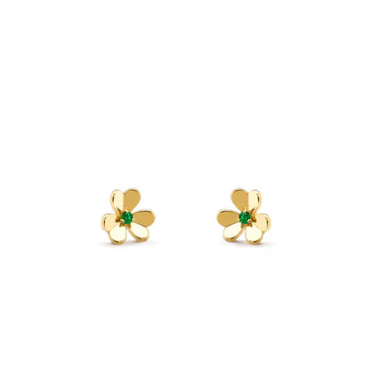 [Echo ]FRIVOLE  FLOWER MALACHITE EARRINGS