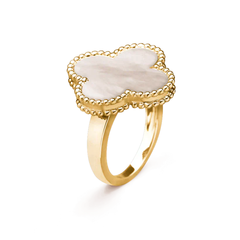 [Echo ]CLOVER WHITE MOP RING
