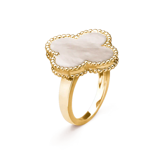 [Echo ]CLOVER WHITE MOP RING