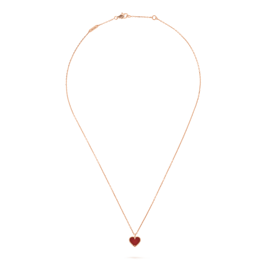[Echo ]SWEET CLOVER CARNELIAN HEART NECKLACE