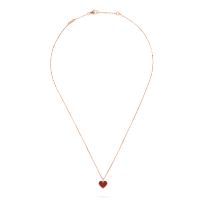 [Echo ]SWEET CLOVER CARNELIAN HEART NECKLACE