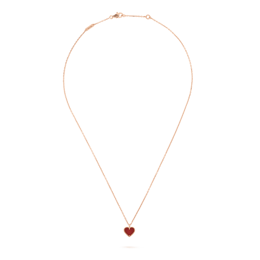 [Echo ]SWEET CLOVER CARNELIAN HEART NECKLACE