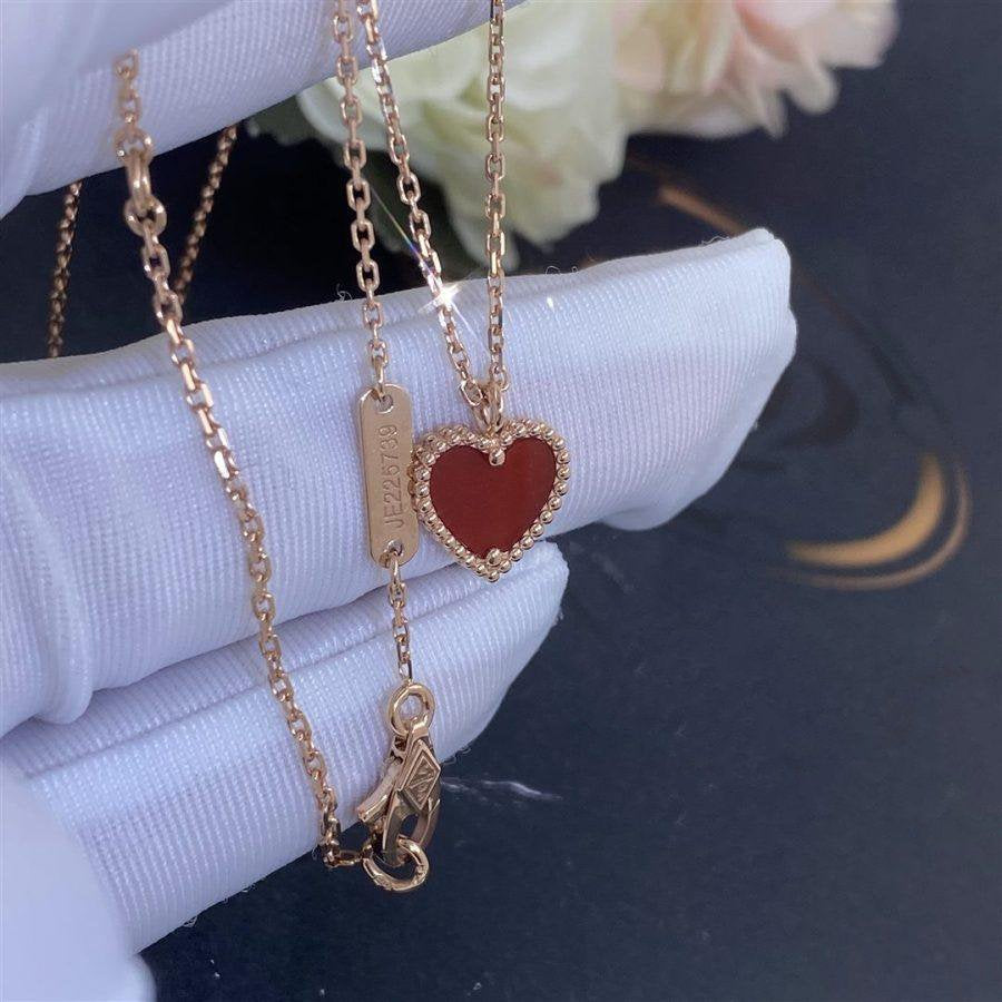 [Echo ]SWEET CLOVER CARNELIAN HEART NECKLACE