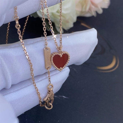 [Echo ]SWEET CLOVER CARNELIAN HEART NECKLACE