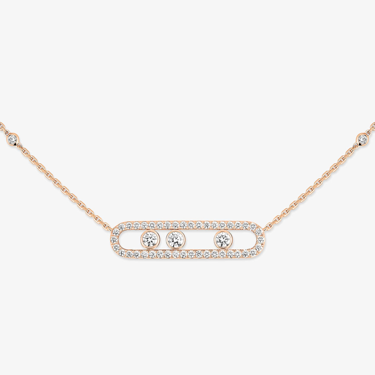 [ECHO] Move Pave_ Rose Gold Diamond Necklace