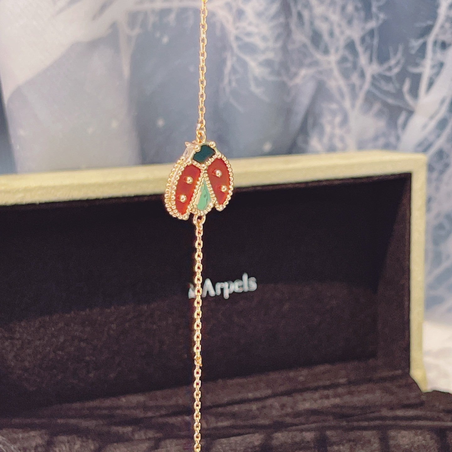 [Echo ]LUCKY SPRING 1 MOTIF PINK GOLD BRACELET