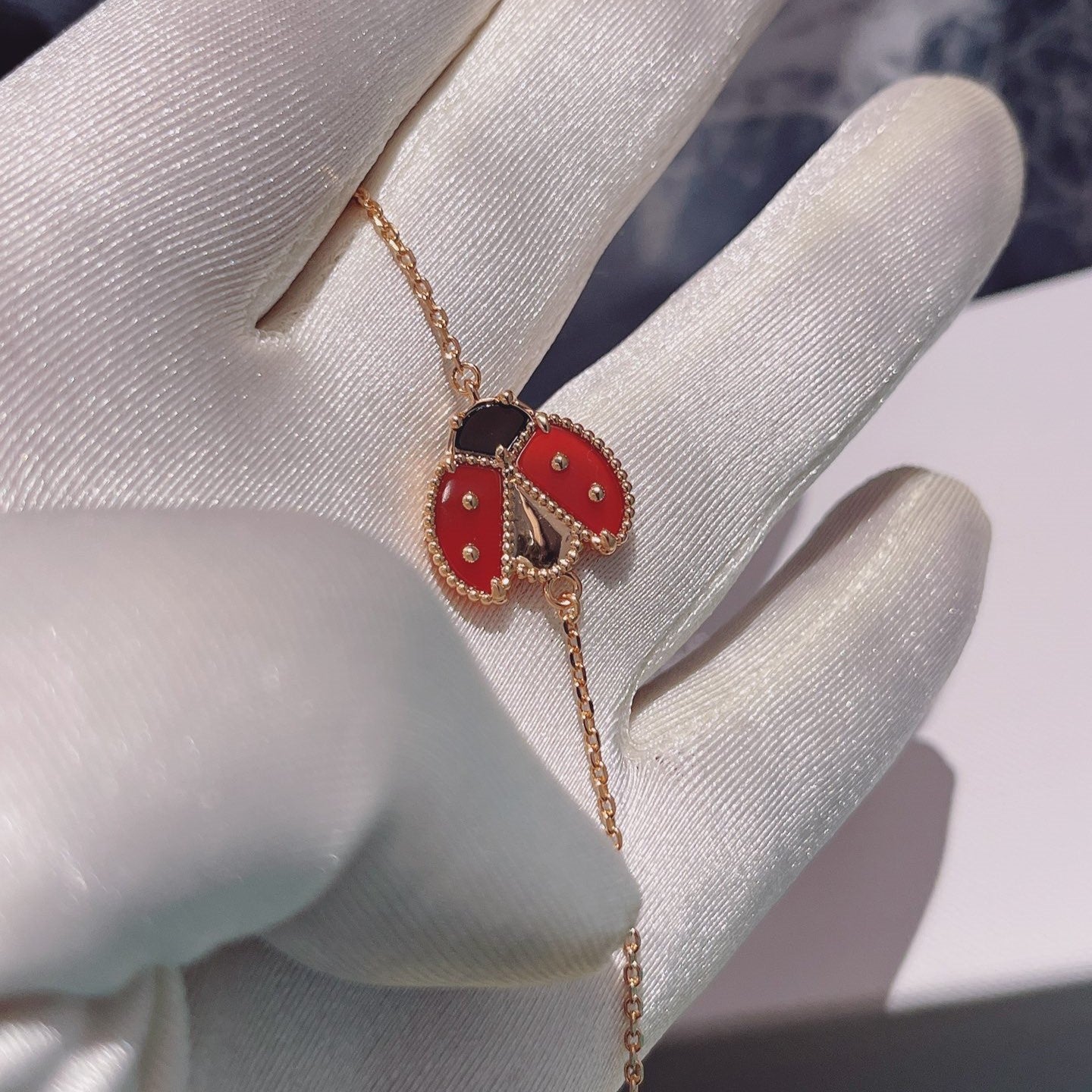 [Echo ]LUCKY SPRING 1 MOTIF PINK GOLD BRACELET