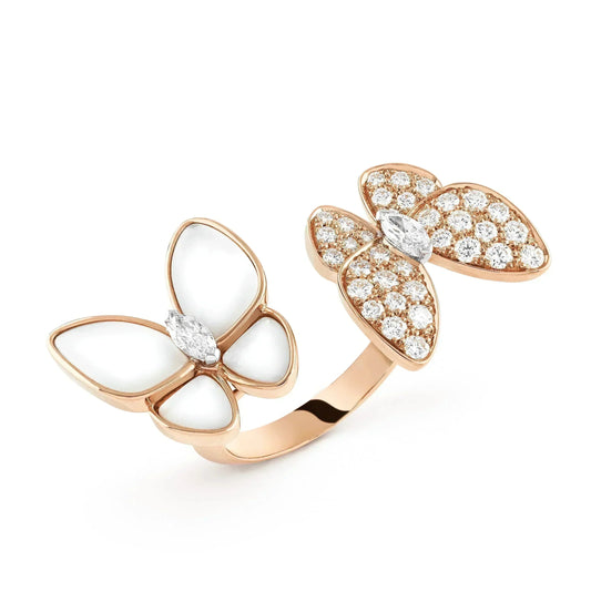 [Echo ]TWIN BUTTERFLY DIAMOND MOP RING